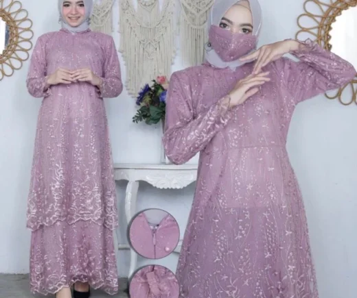 Gamis Telai Party Dress, Baju, Gaun Pengantin